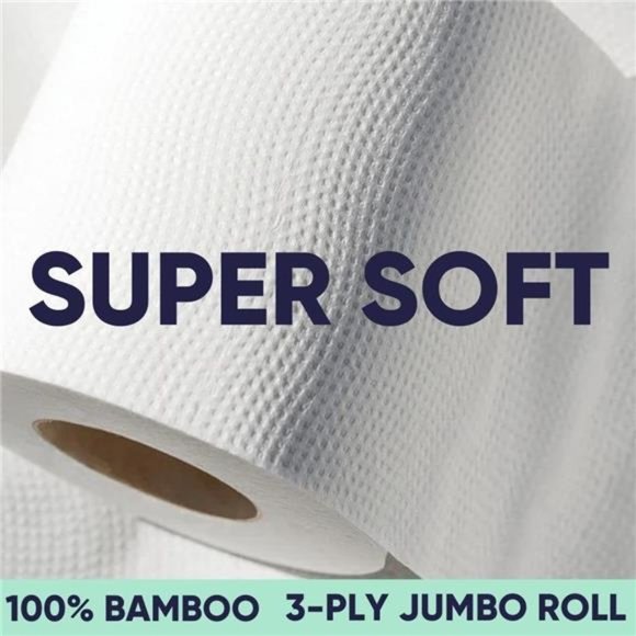 Bamboo Toilet Paper - 24 Rolls Of Eco Friendly Septic Safe Organic Toilet Paper - Picture 2 of 7